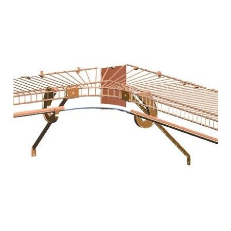 Closetmaid SuperSlide White Closet Rod Corner Rounder Bar 2563300